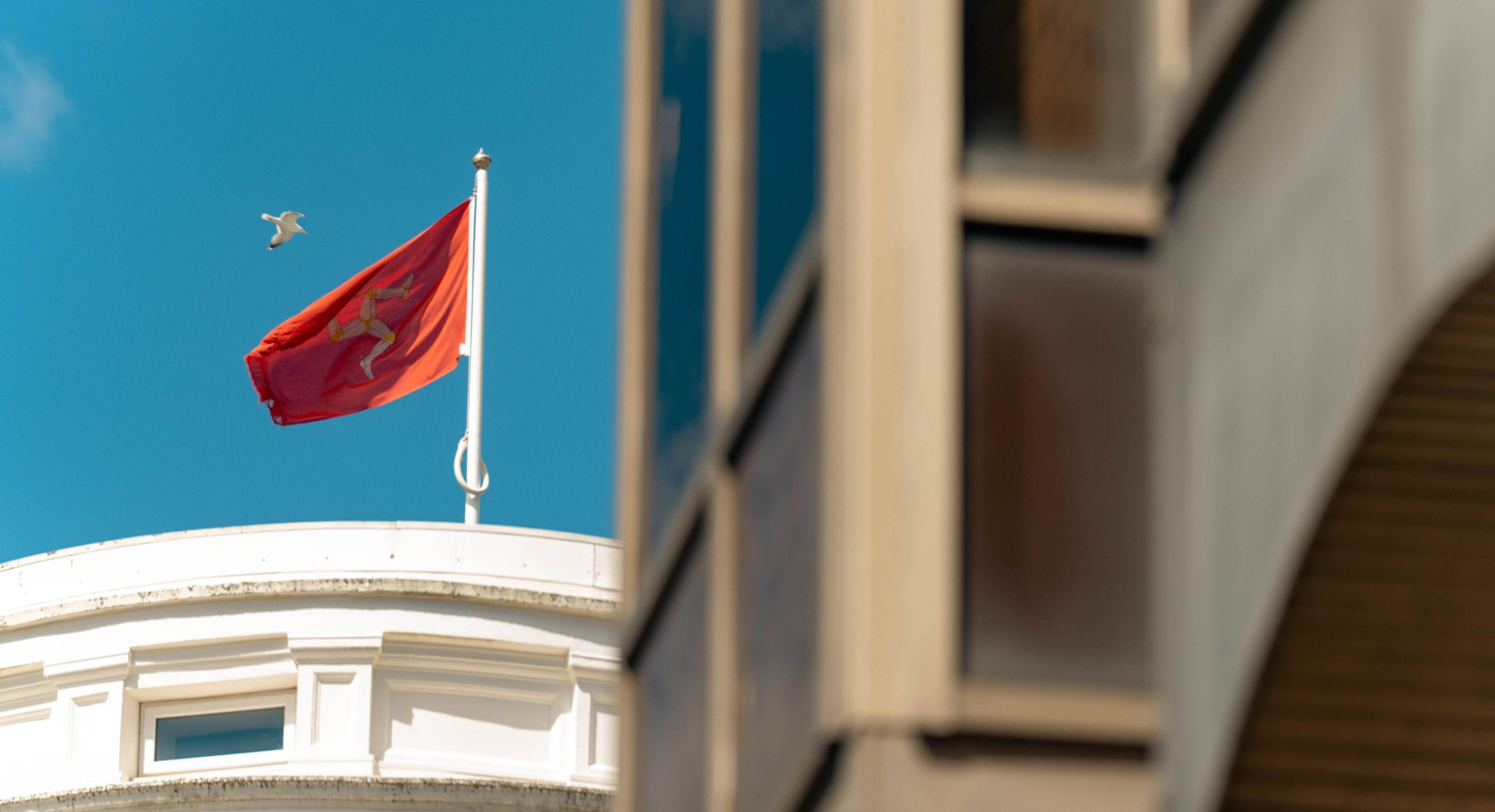 Flag-on-IOM-government-building
